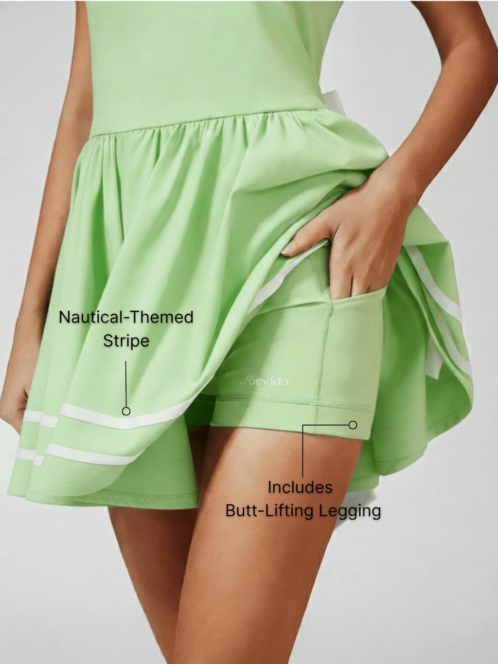 3D Bow Open-back Tennis Dress