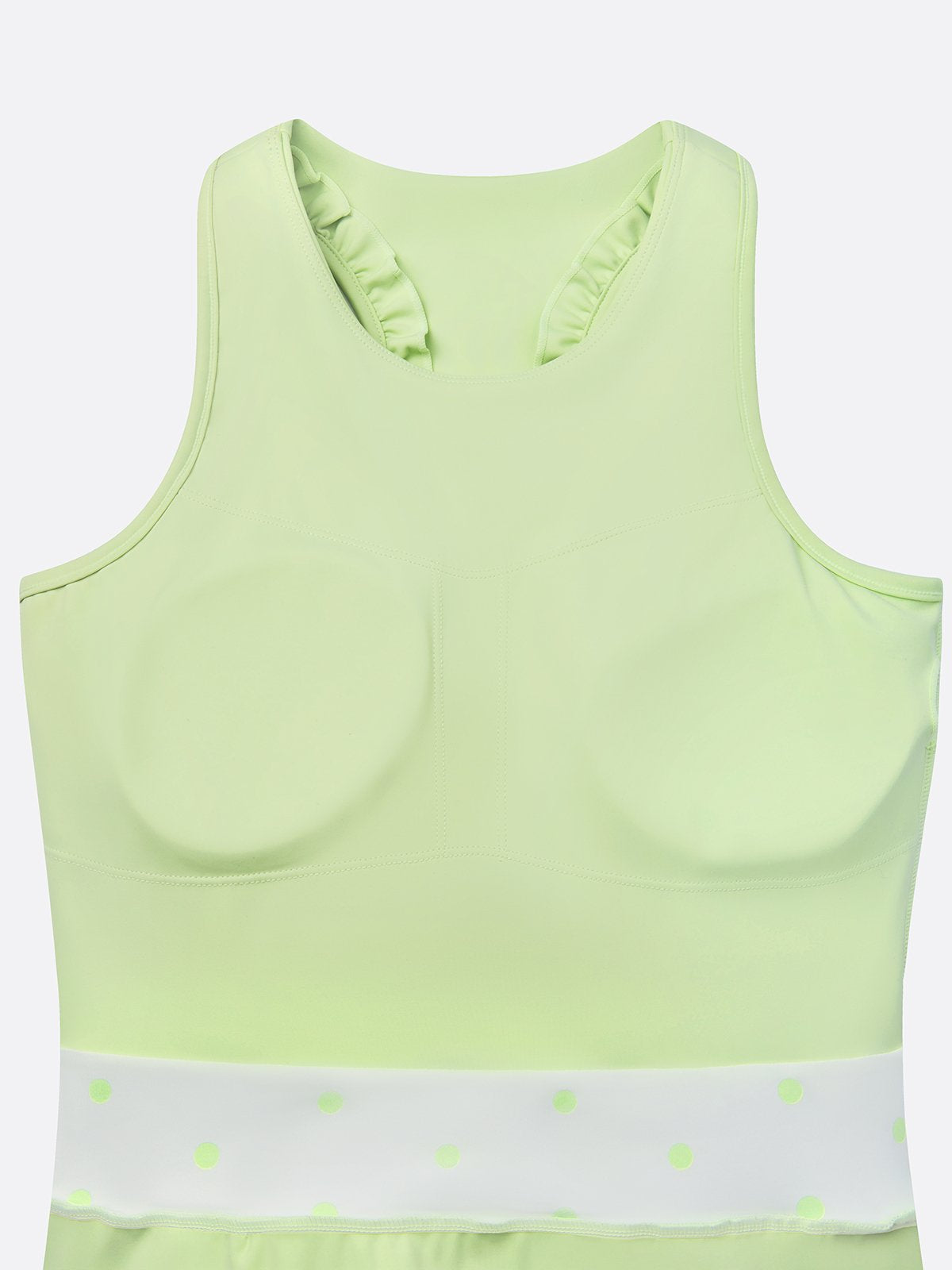 Built-in Bra Bow Folds Crew Neck Sleeveless Tennis Dress