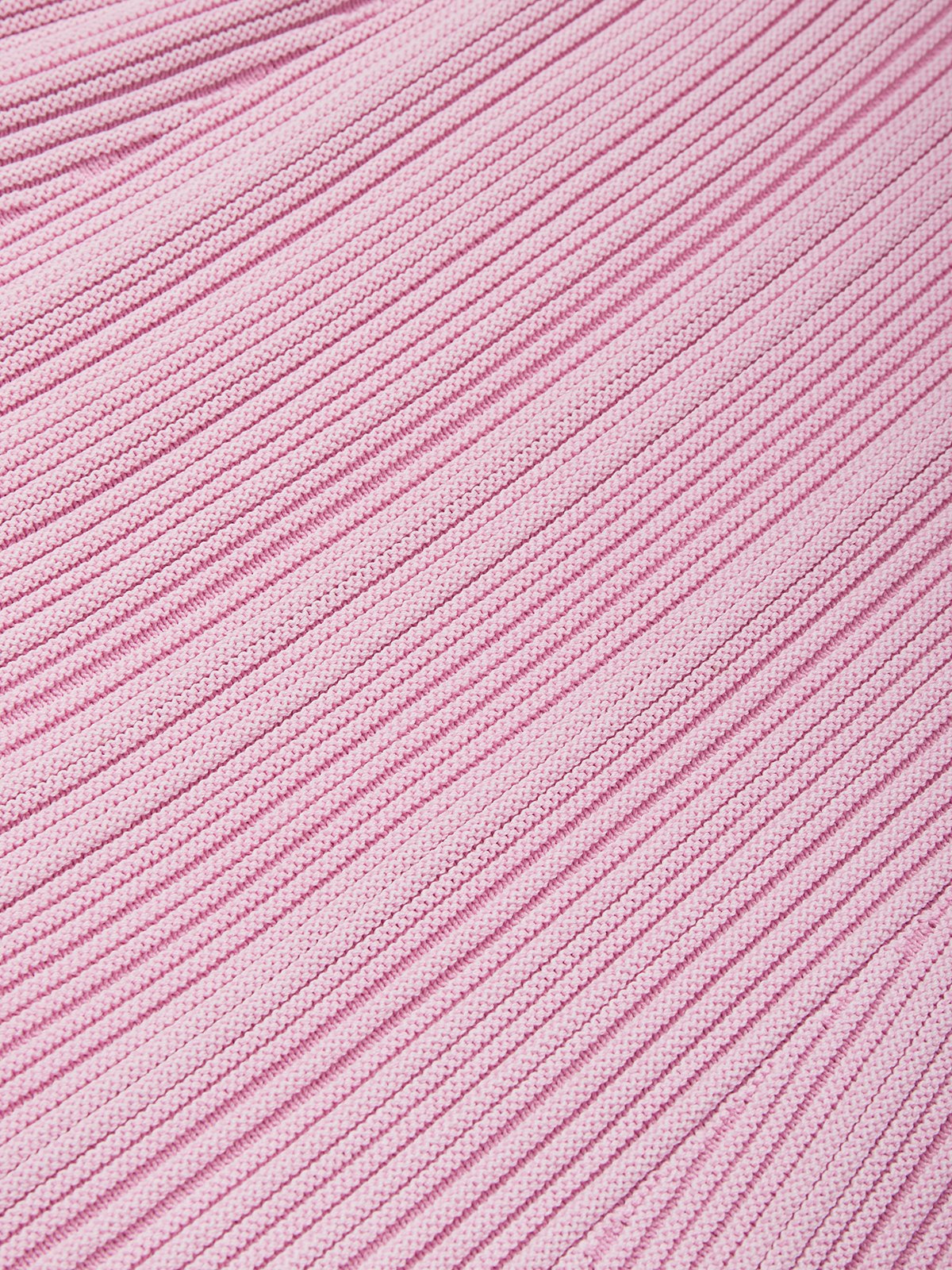 Faux Two-Piece One Shoulder Knit Sleeveless Tennis Dress Pink