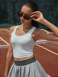 Light-to-medium Support Straps Lace Trim Crop Tank Top