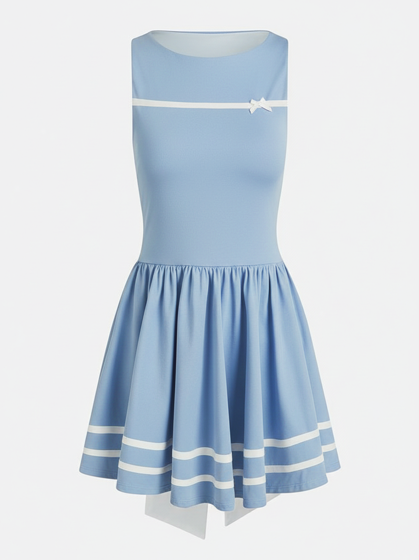 3D Bow Open-back Tennis Dress
