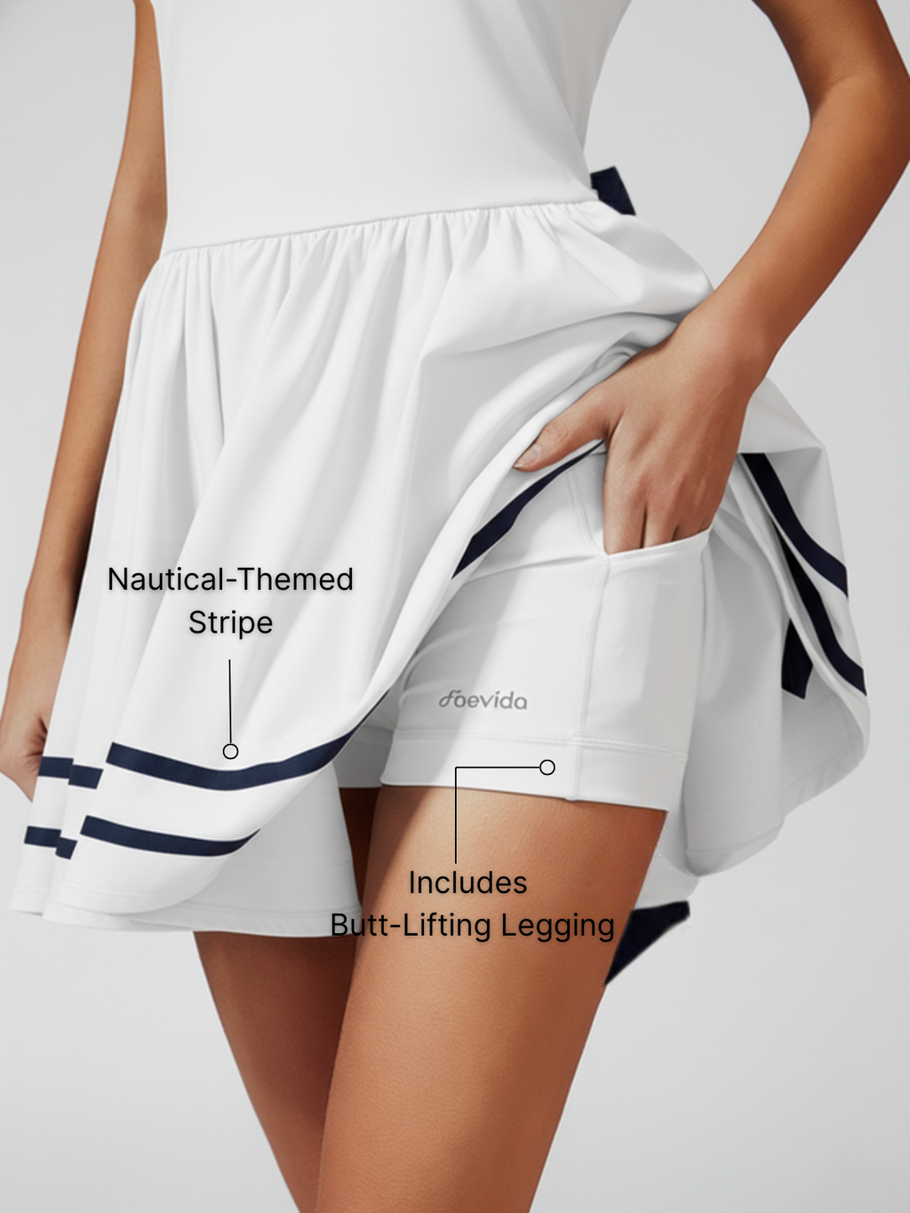 3D Bow Open-back Tennis Dress