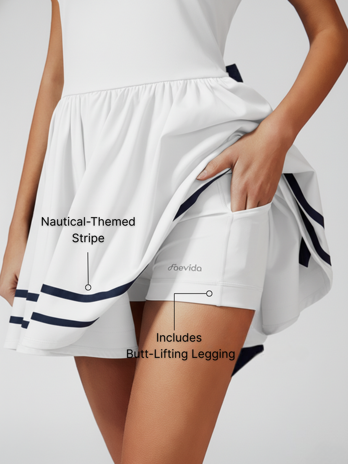 3D Bow Open-back Tennis Dress
