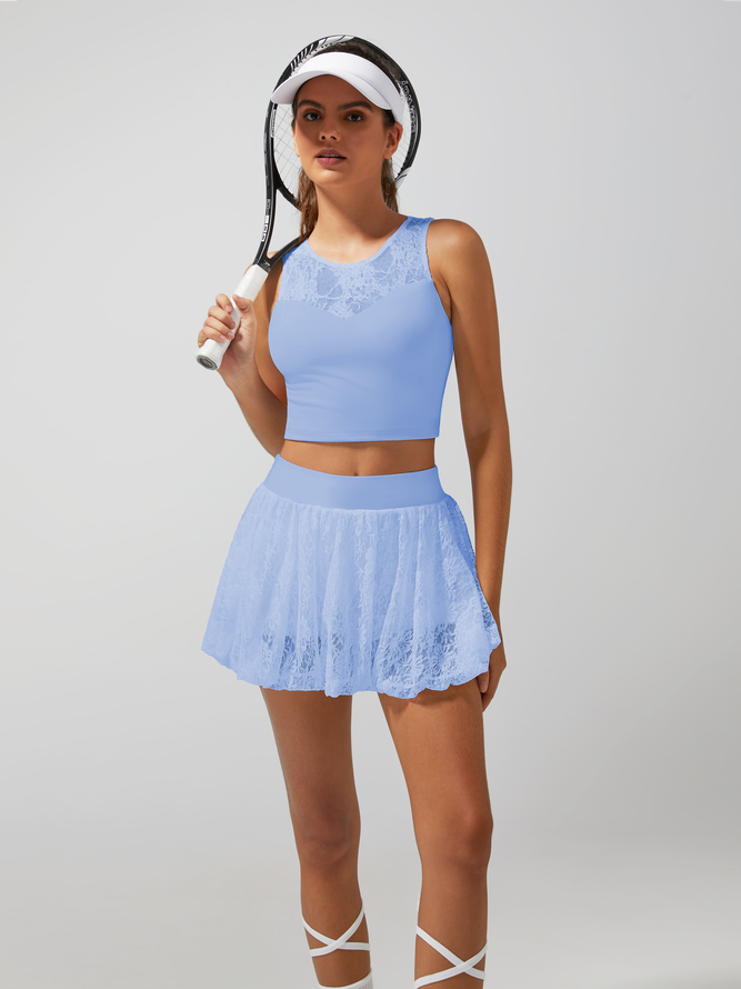 Lace Bubble Tennis Skirt