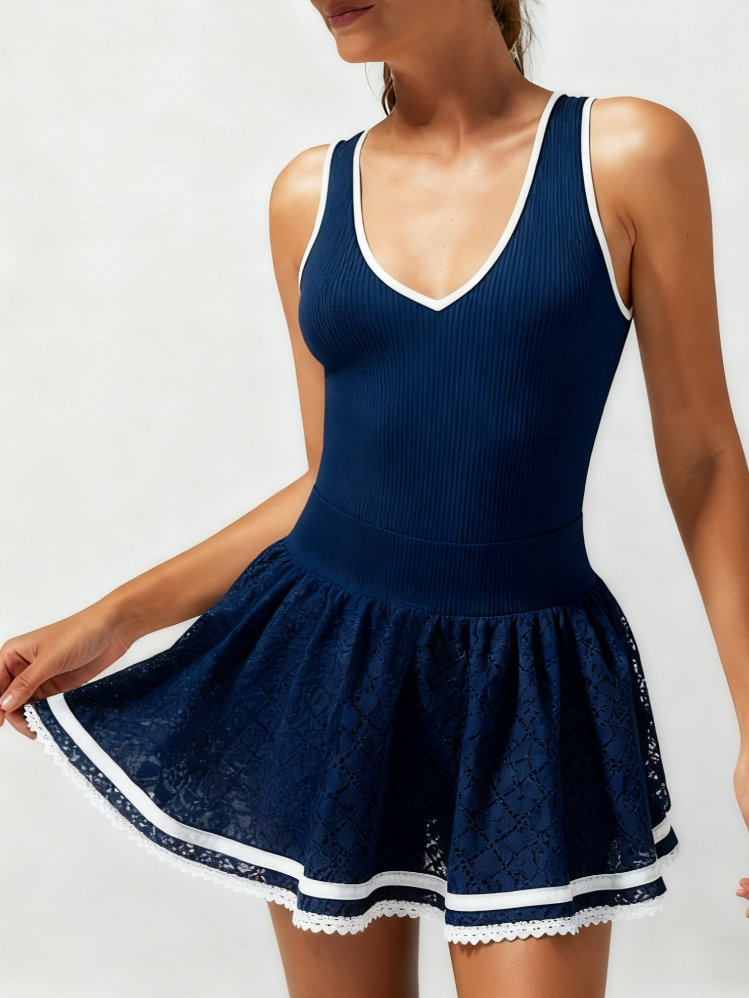 Light-to-medium Support Straps Breathable Ribbed Tank Top