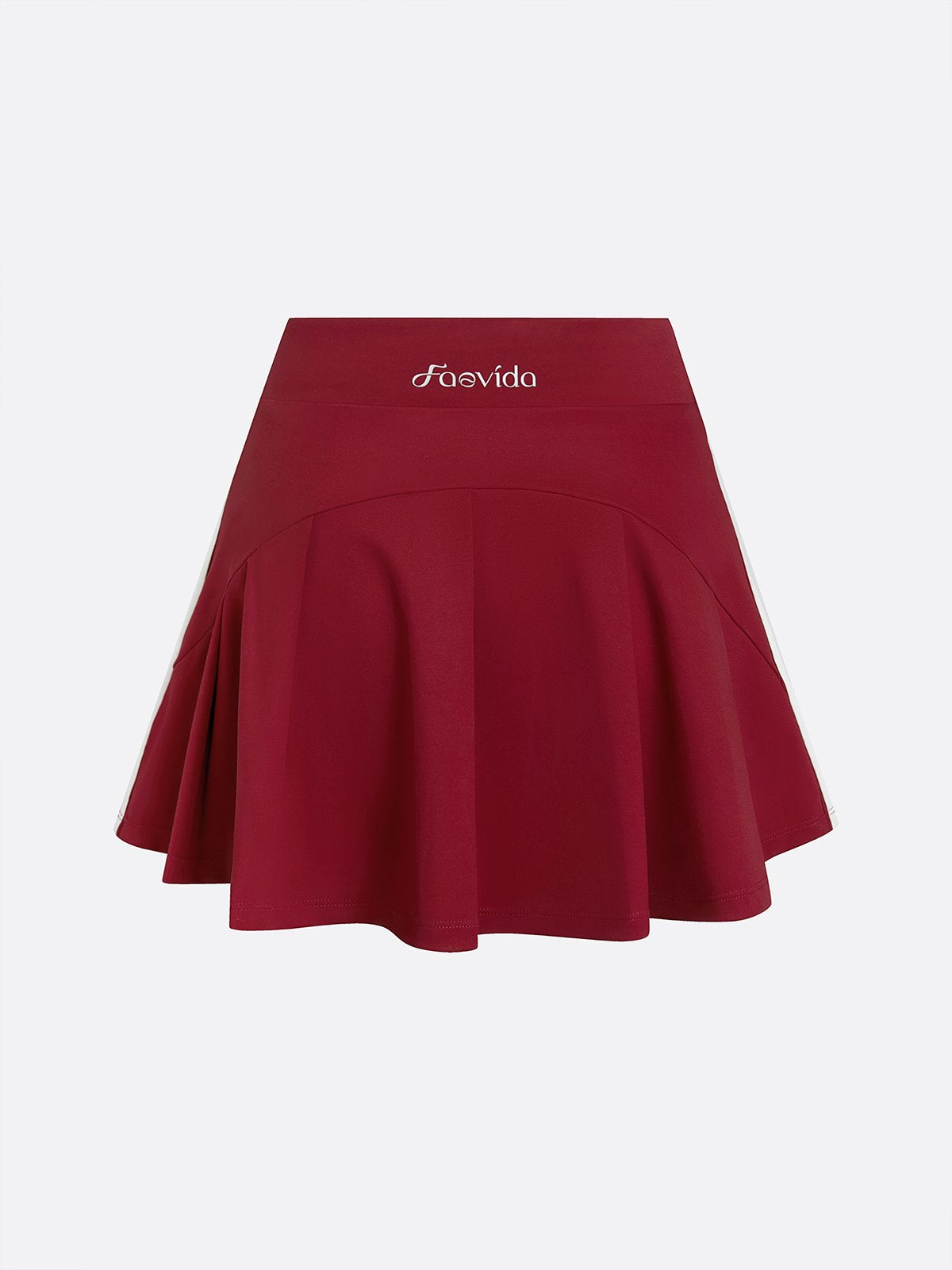 Retro Side Stripe Back Pleated A-line Golf Skirt