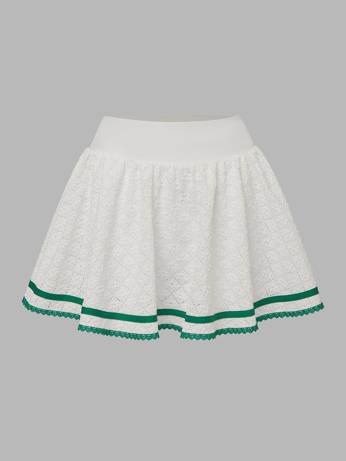 High Elasticity Hollow Out Tennis Skirt Navy Blue