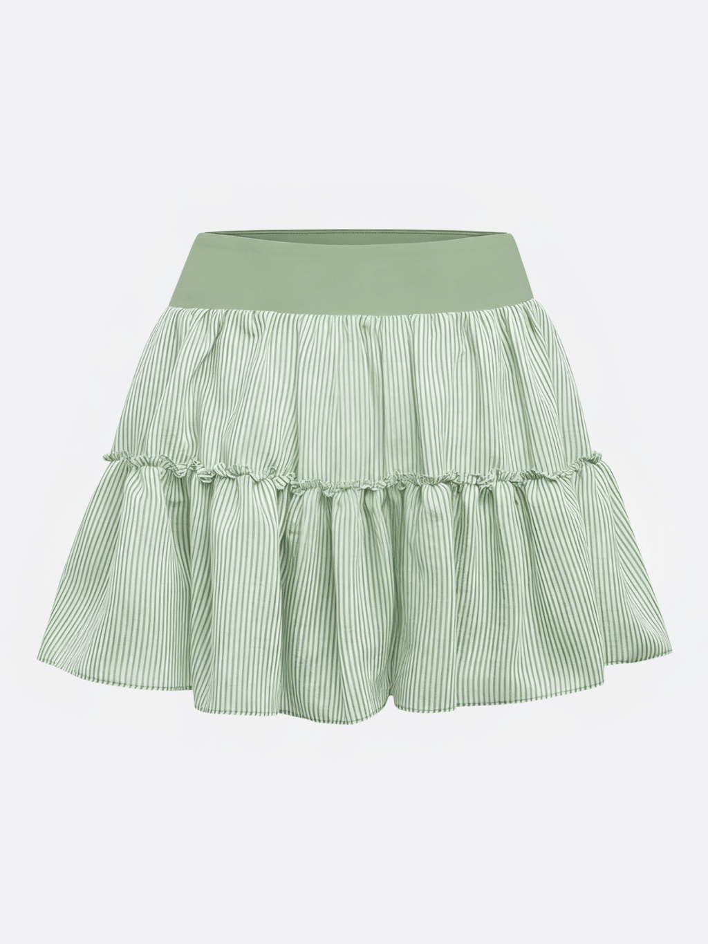 High-stretch Waistband Bow Tennis Skirt Green