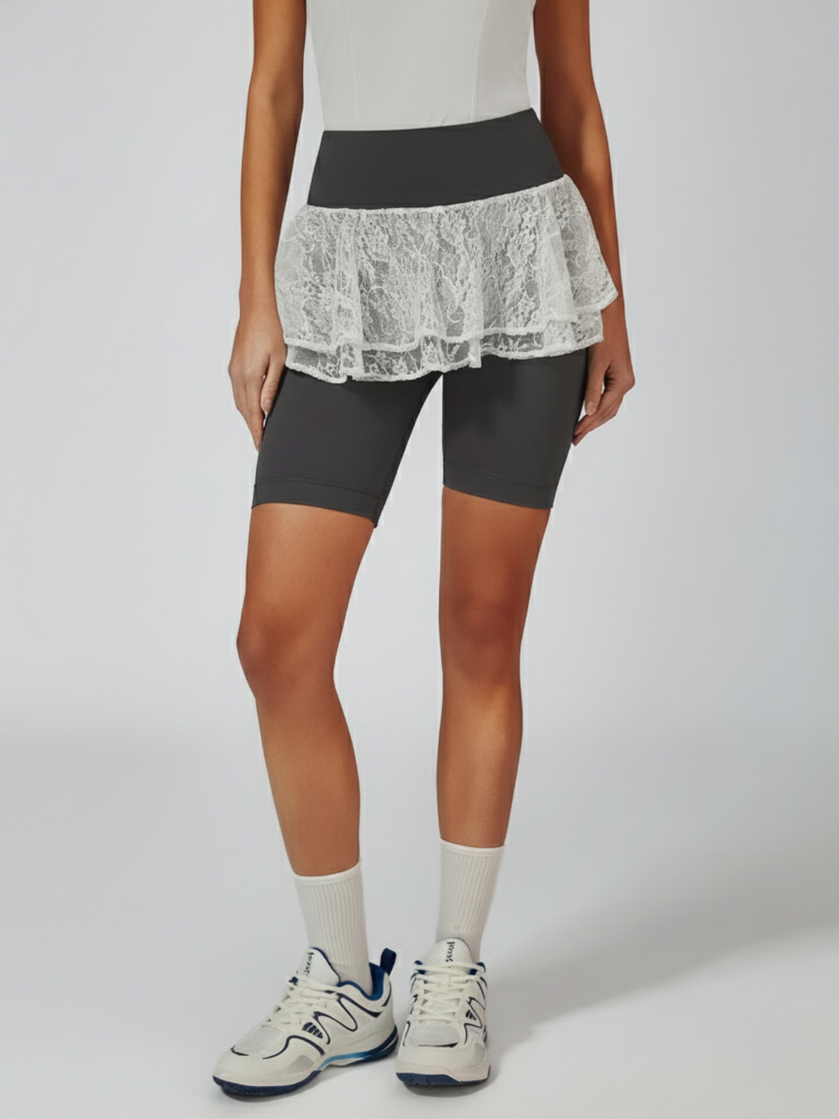 High Elasticity Flowy Lace 5" Legging