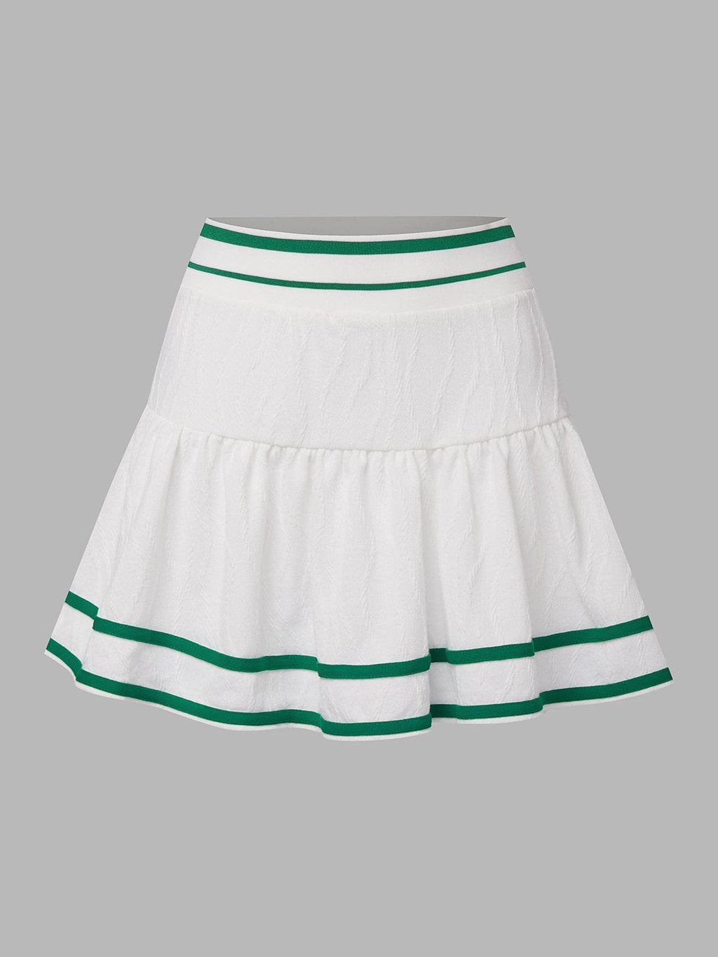 Collegiate Stripes Pleated Tennis Skirt Red