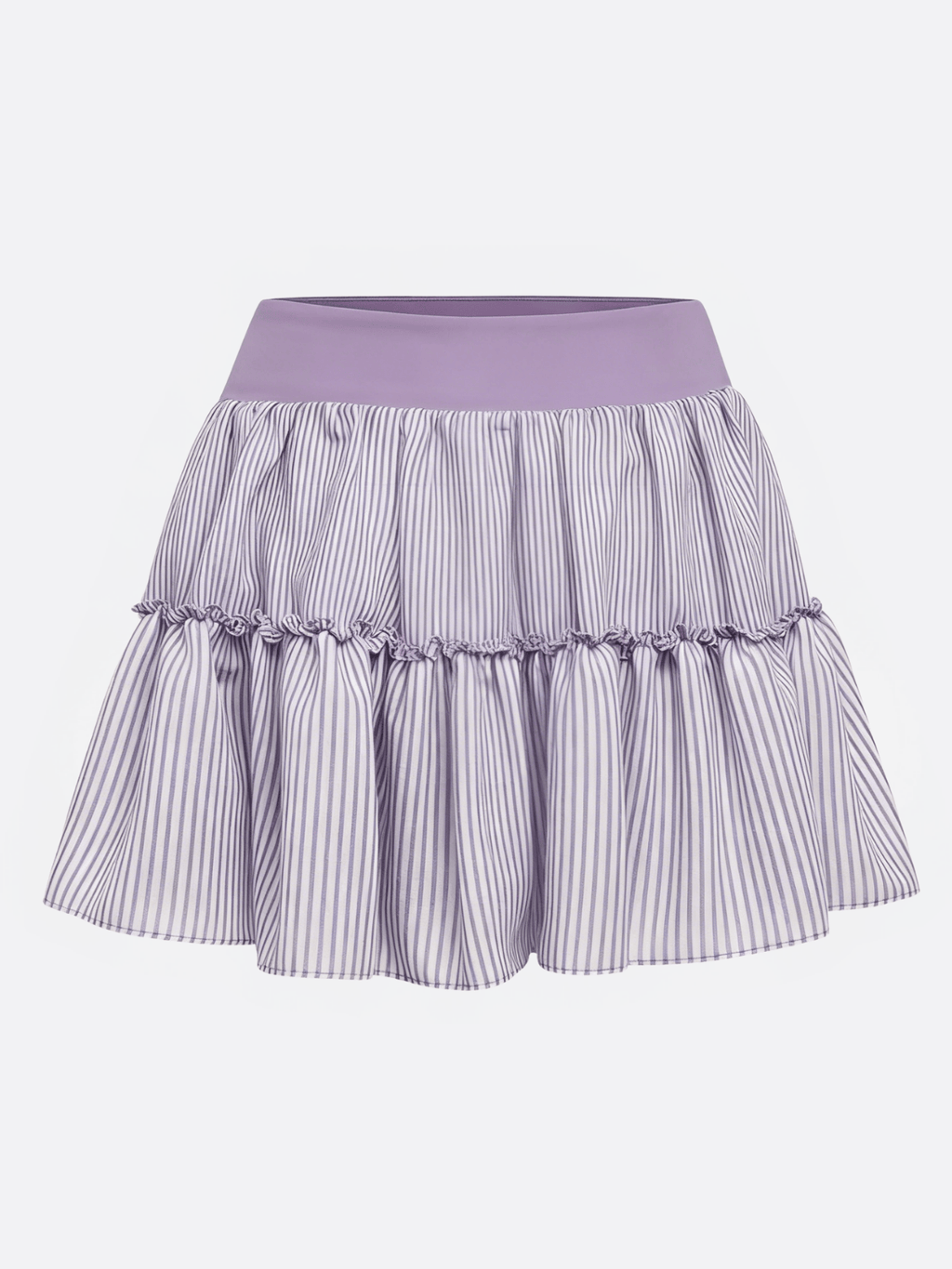 High-stretch Waistband Bow Tennis Skirt Purple