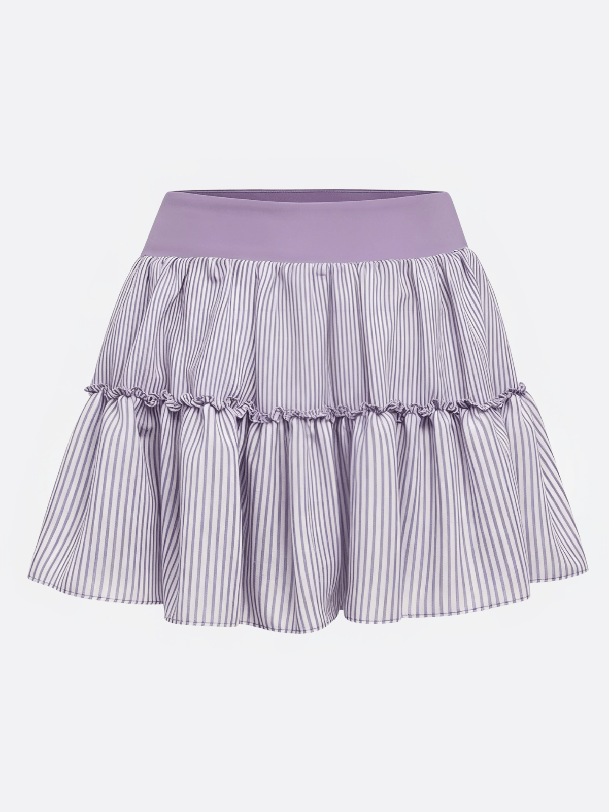 High-stretch Waistband Bow Tennis Skirt Purple