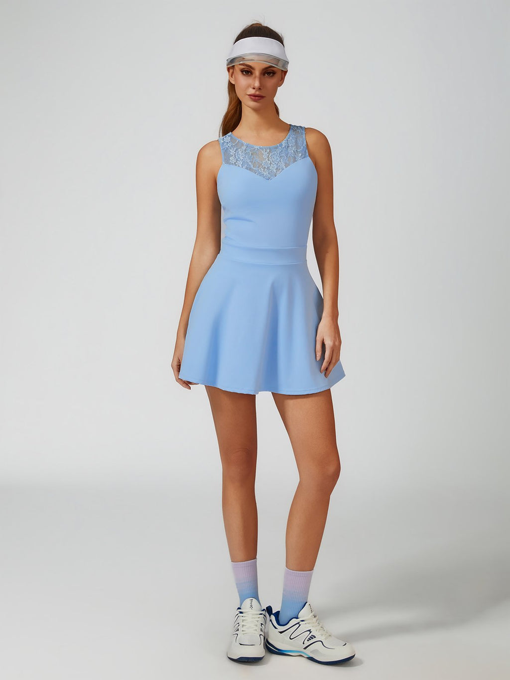 Lace Splicing A-line Tennis Dress
