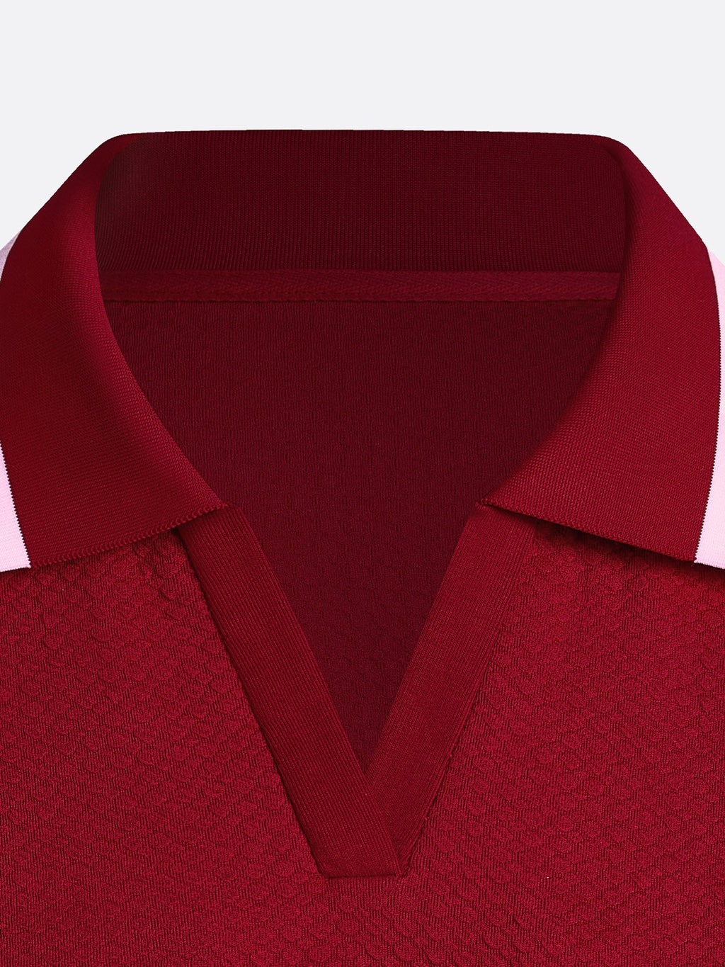Contrast Tipping V-Neck Loose Polo Top