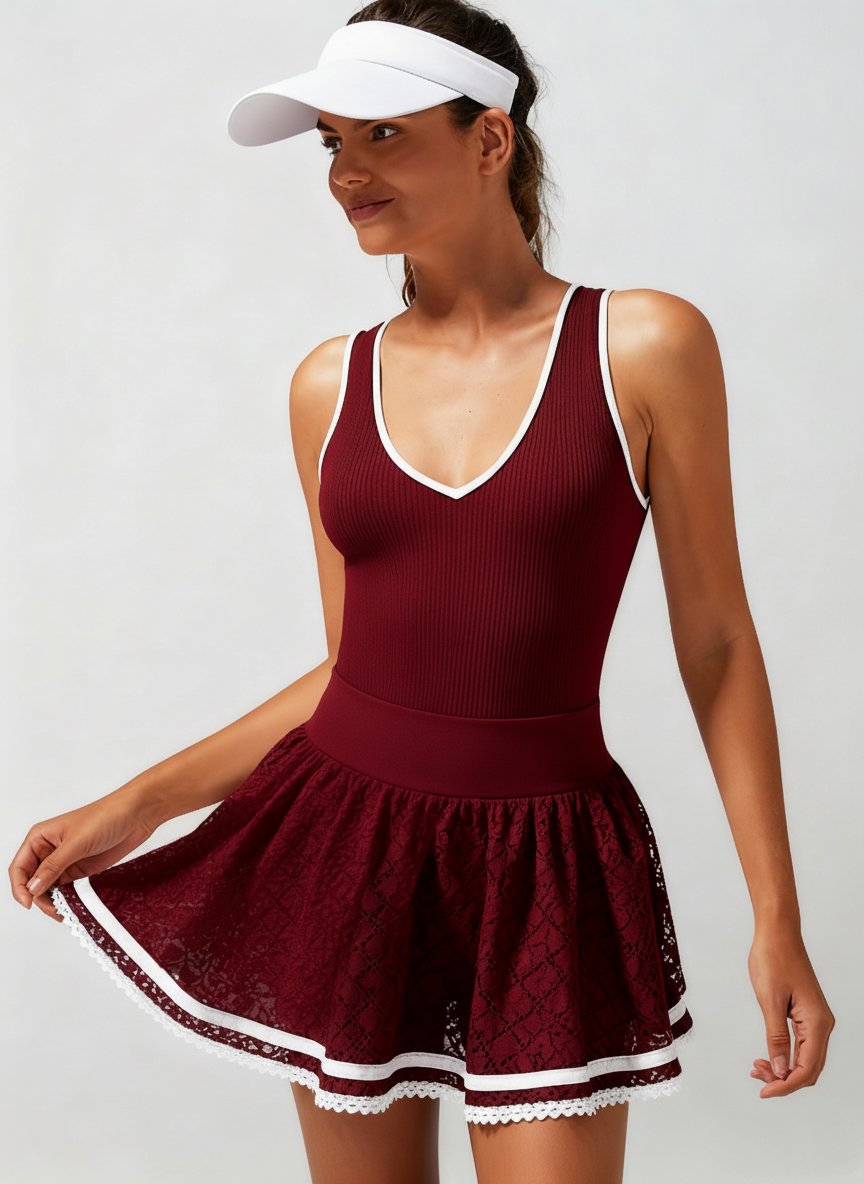 High Elasticity Hollow Out Tennis Skirt