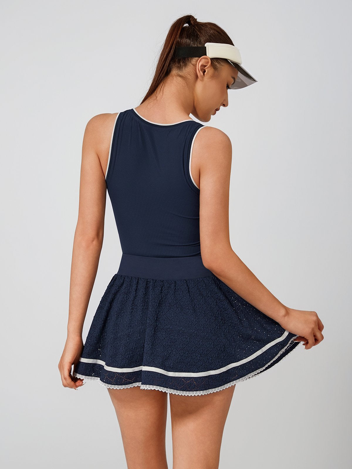 High Elasticity Hollow Out Tennis Skirt
