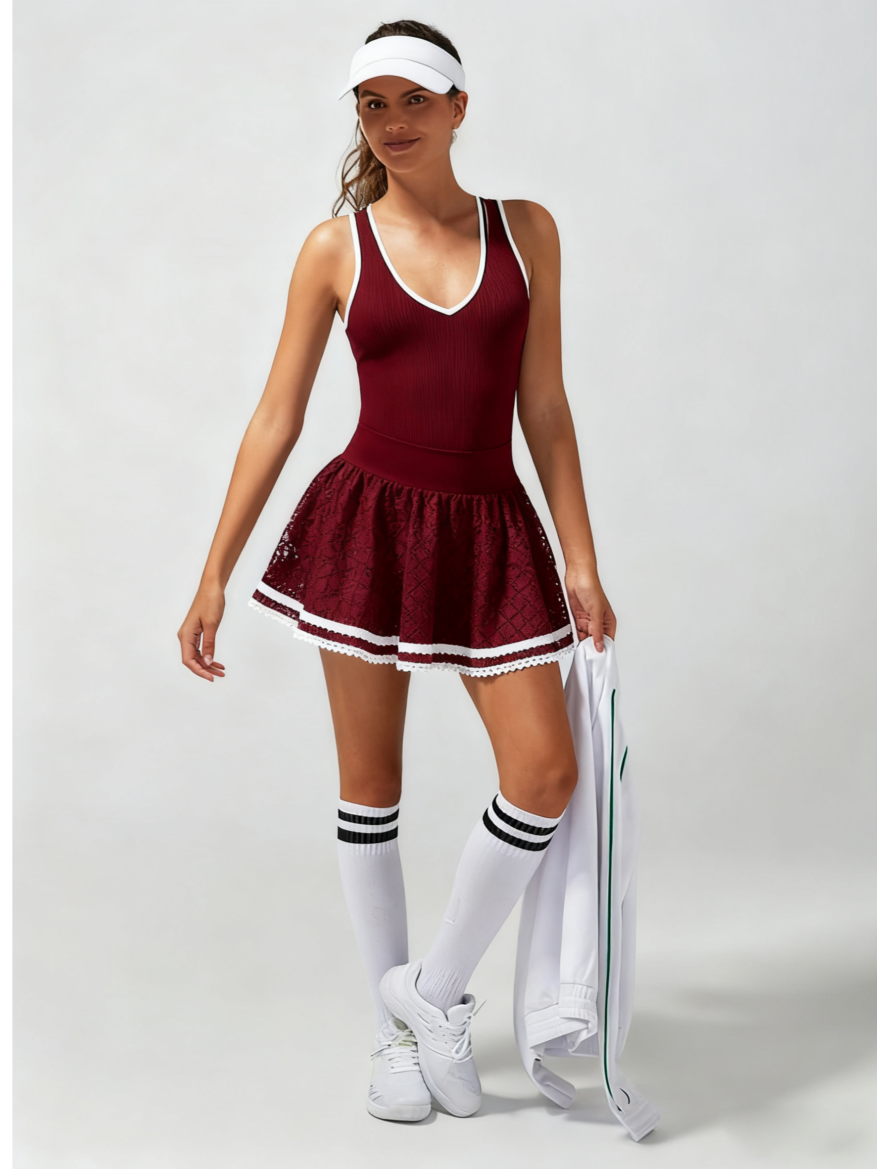 High Elasticity Hollow Out Tennis Skirt
