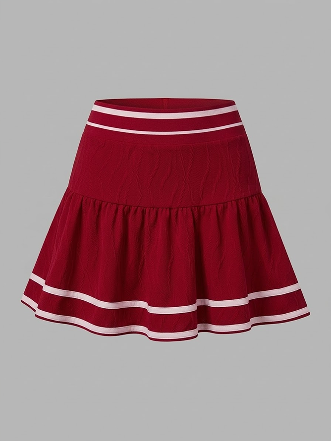Collegiate Stripes Pleated Tennis Skirt