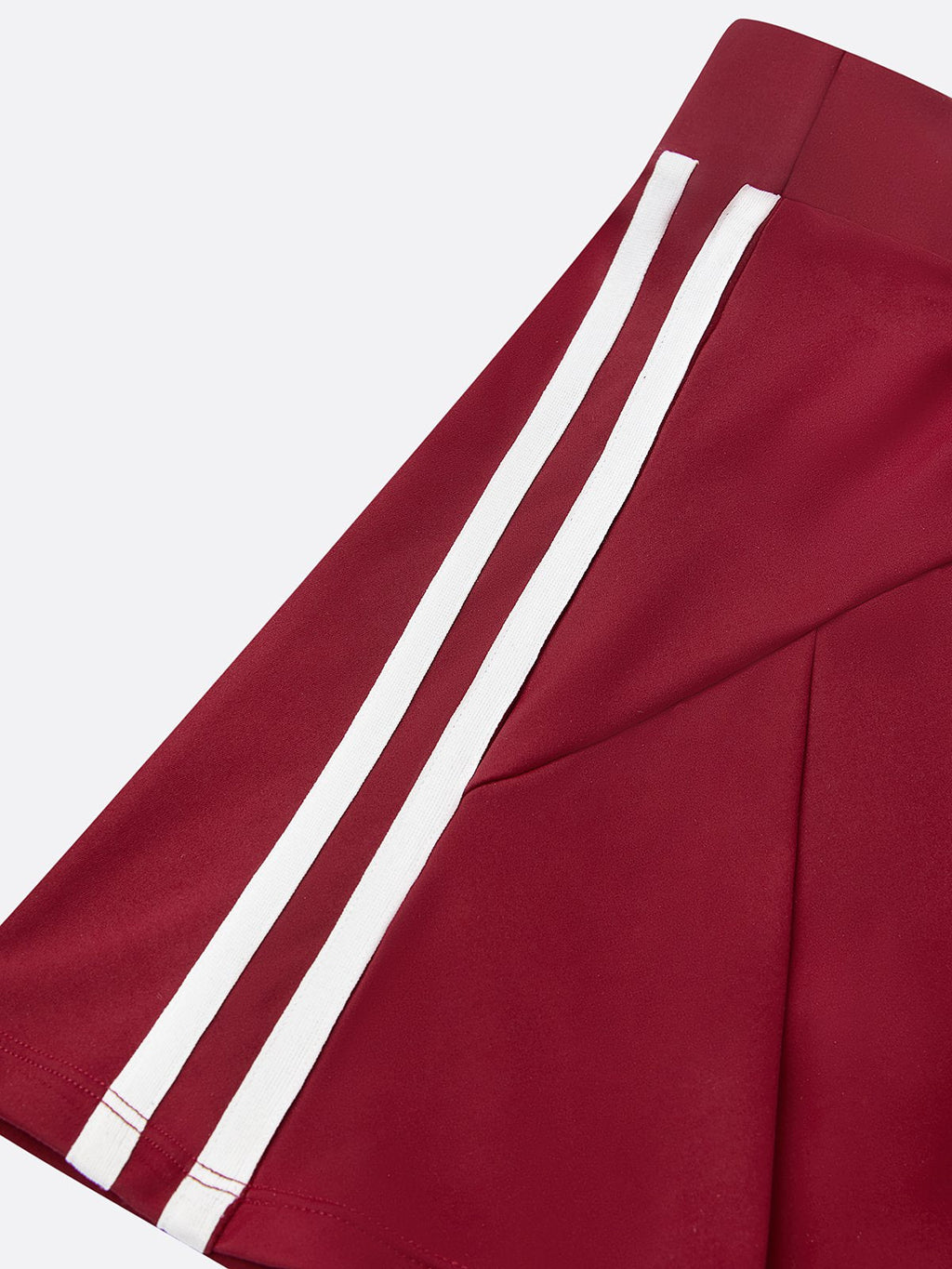 Retro Side Stripe Back Pleated A-line Tennis Skirt
