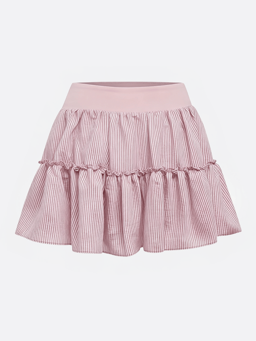 High-stretch Waistband Bow Tennis Skirt Light Pink