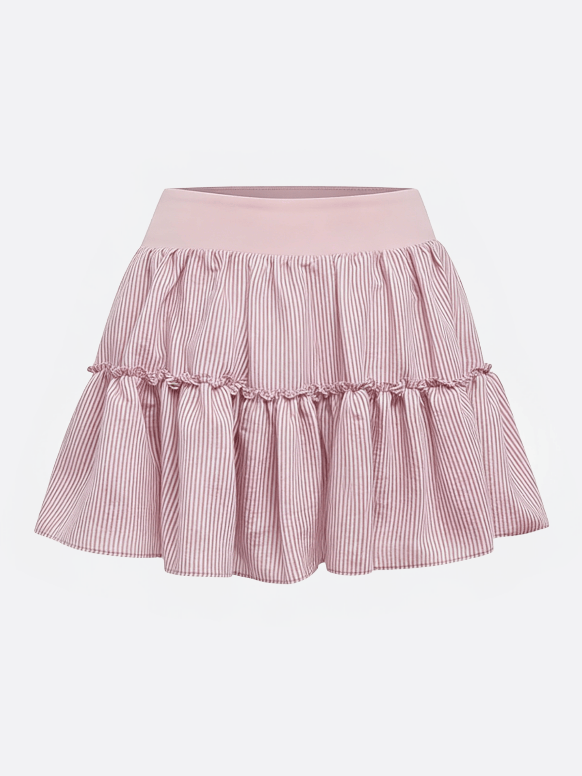 High-stretch Waistband Bow Tennis Skirt Light Pink