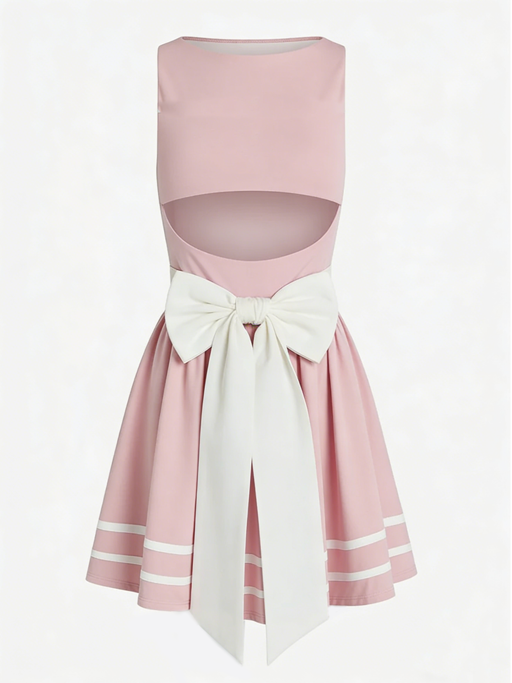3D Bow Open-back Tennis Dress