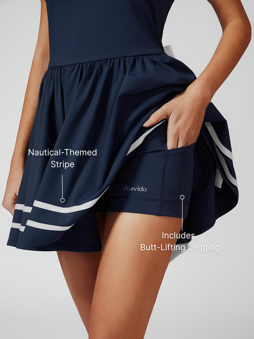 3D Bow Open-back Tennis Dress