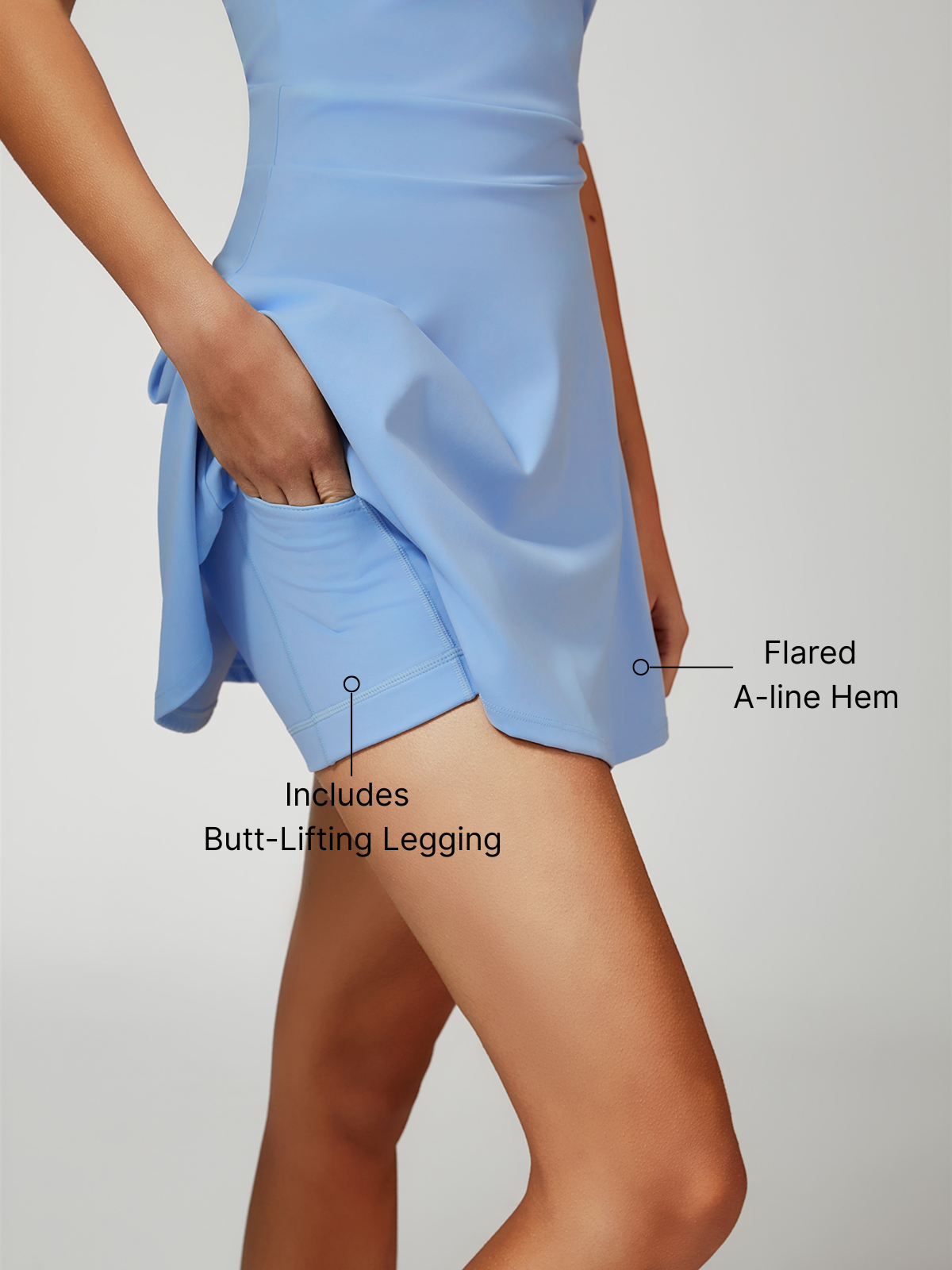 Lace Splicing A-line Golf Dress