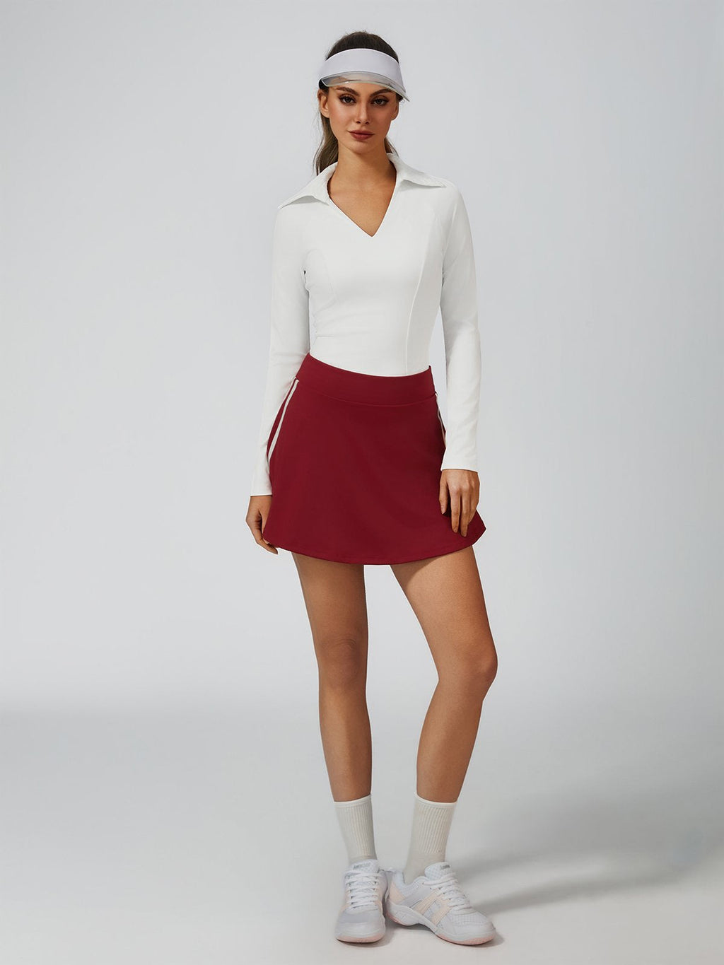 Long Sleeve Golf Lace Polo T-shirt