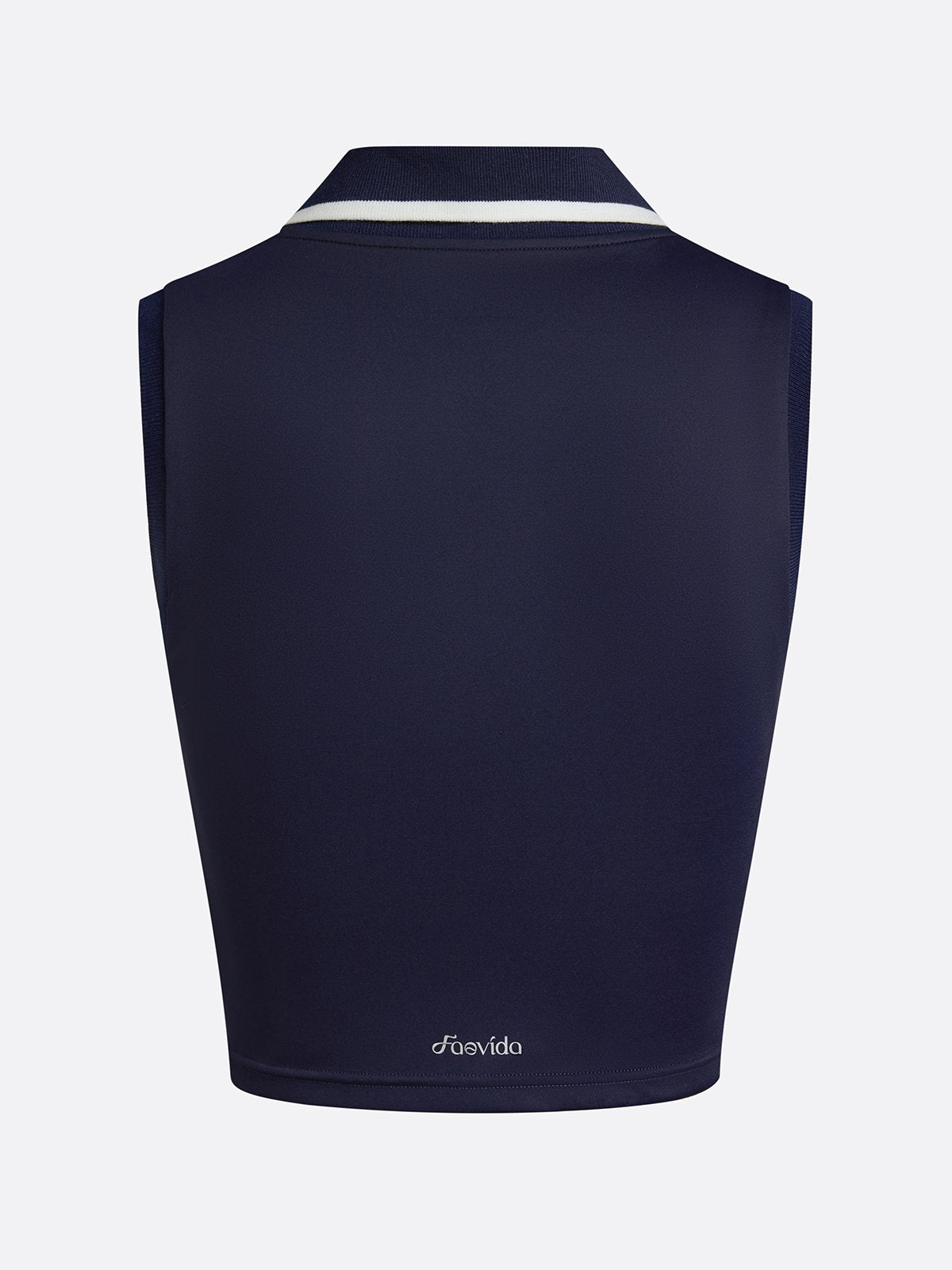 Women's Breathable Buckle Polo Collar Crop Tank Top