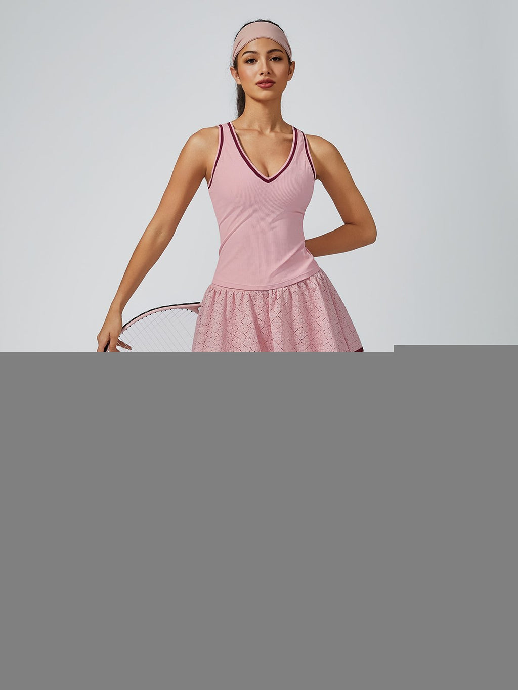 Light-to-medium Support Straps Breathable Ribbed Tank Top
