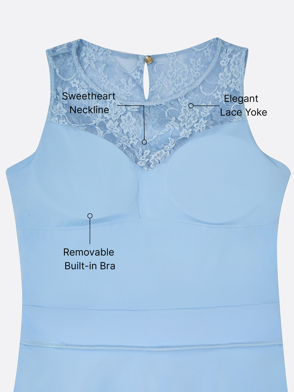 Lace Splicing A-line Tennis Dress